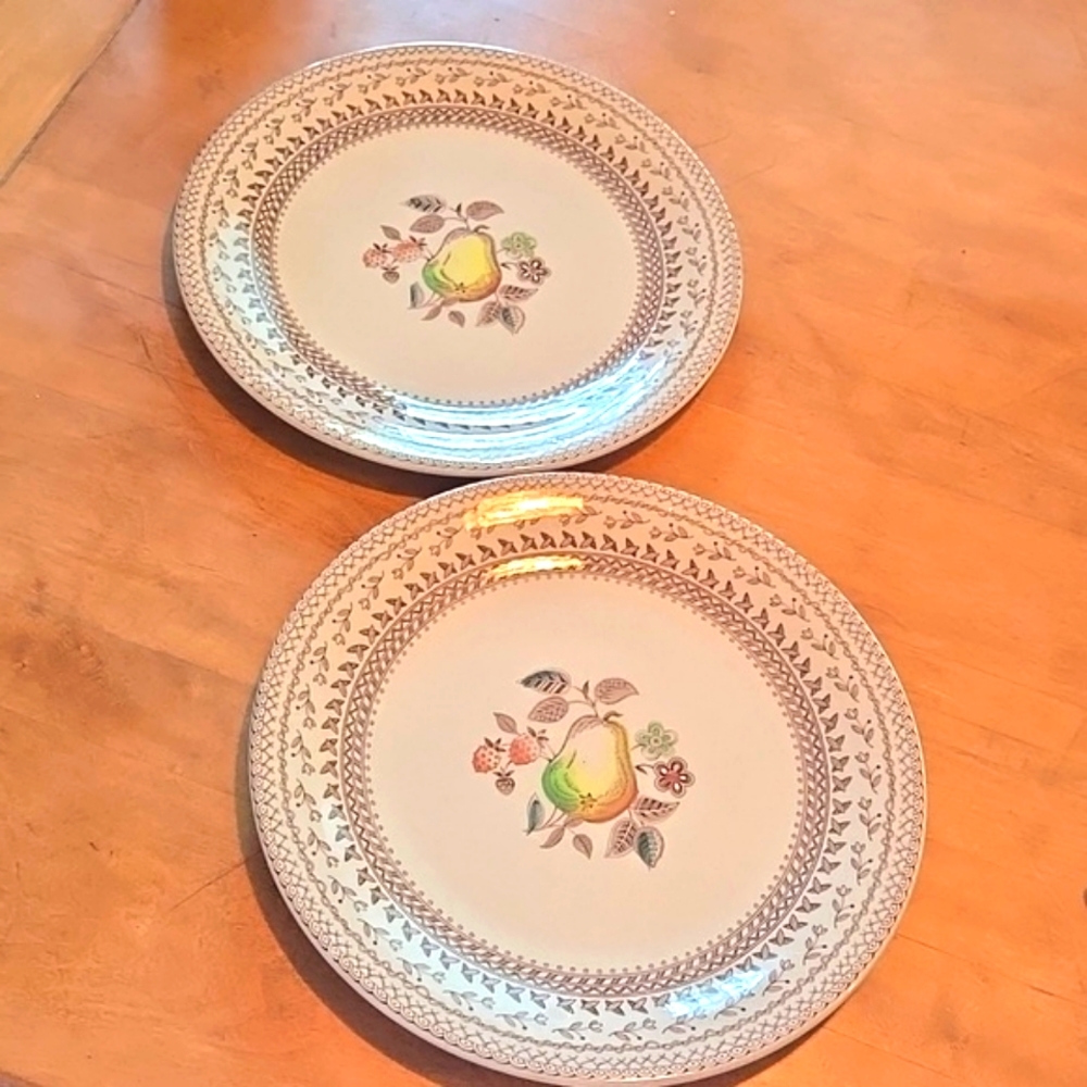 Johnson Bros Staffordshire Old Granite Fruit Sampler Dinner Plates